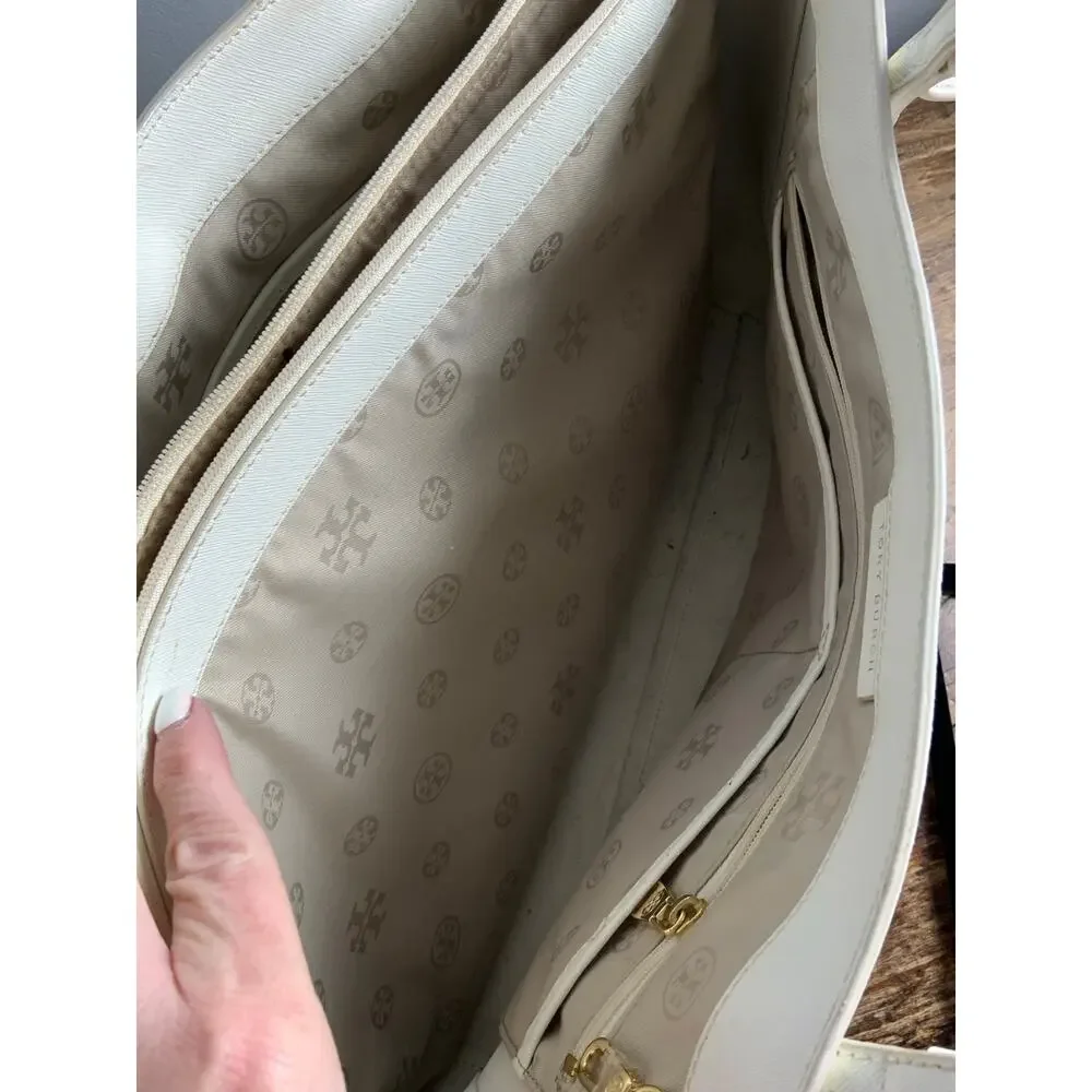 Tory Burch Cream‎ Large Leather shoulder bag